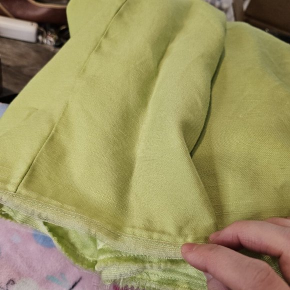 Vintage 60s XS/S Lime Green Sleeveless Long Maxi Dress Raw Silk Retro Hostess - Picture 14 of 15